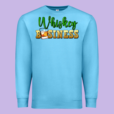Whiskey Business St. Patricks Day Premium Sweatshirt Designed By Fadigitalartstudio