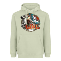 Matcha All American Girl Heavyweight Hoodie - FaDigitalArtStudio