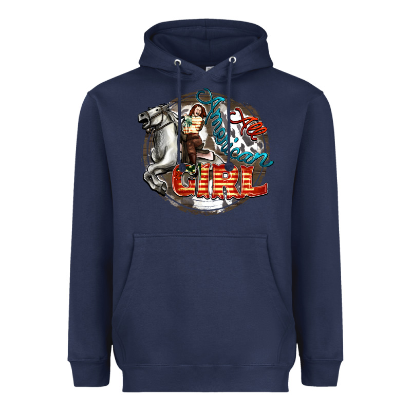 All American Girl Heavyweight Hoodie by FaDigitalArtStudio | Teevron