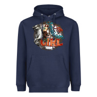 Navy All American Girl Heavyweight Hoodie - FaDigitalArtStudio