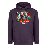 Plum All American Girl Heavyweight Hoodie - FaDigitalArtStudio
