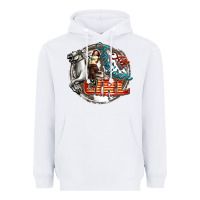 White All American Girl Heavyweight Hoodie - FaDigitalArtStudio