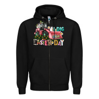 Black I dig Easter Day Zipper Hoodie - HowdyJamesFarm
