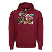 Burgundy I dig Easter Day Zipper Hoodie - HowdyJamesFarm