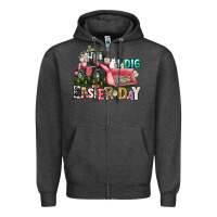 Charcoal Heather I dig Easter Day Zipper Hoodie - HowdyJamesFarm
