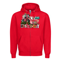 Red I dig Easter Day Zipper Hoodie - HowdyJamesFarm