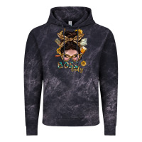 Cloud Black Western Messy Bun Boss Lady With Money Vintage Hoodie - BundleAndBundleShop