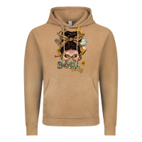 Vintage Camel Western Messy Bun Boss Lady With Money Vintage Hoodie - BundleAndBundleShop