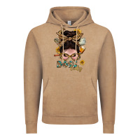 Vintage Coffee Western Messy Bun Boss Lady With Money Vintage Hoodie - BundleAndBundleShop