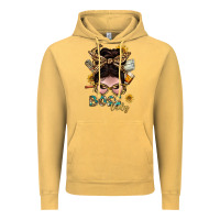 Vintage Mustard Western Messy Bun Boss Lady With Money Vintage Hoodie - BundleAndBundleShop