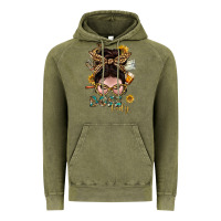 Vintage Olive Western Messy Bun Boss Lady With Money Vintage Hoodie - BundleAndBundleShop