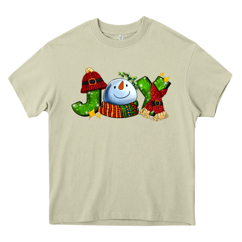 Joy For Christmas With Snowman Heavy Core Tee by AdoDesignShop | Teevron
