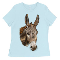 Baby Blue Andalusian Donkey Face Ladies Tee - LillyAllenDesigns