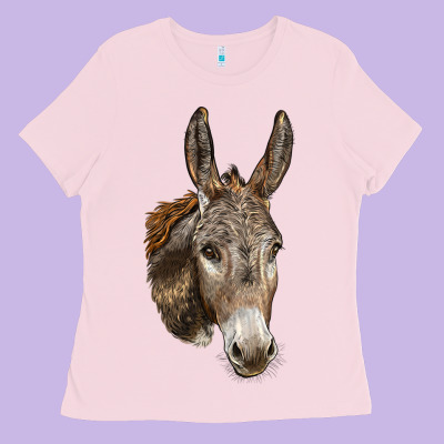 Andalusian Donkey Face Ladies Tee Designed By Lillyallendesigns