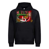 Black cowboy merry christmas Urban Hoodie - CowhideDigitalArt