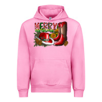Fuchsia Pink cowboy merry christmas Urban Hoodie - CowhideDigitalArt