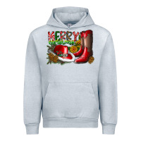 Heather Grey cowboy merry christmas Urban Hoodie - CowhideDigitalArt
