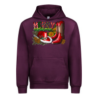 Mauve Wine cowboy merry christmas Urban Hoodie - CowhideDigitalArt