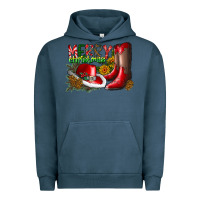 Pigment Midnight Navy cowboy merry christmas Urban Hoodie - CowhideDigitalArt