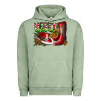 Pigment Oil Green cowboy merry christmas Urban Hoodie - CowhideDigitalArt