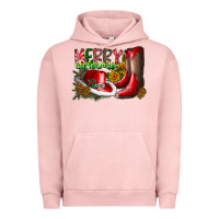 Pigment Salmon cowboy merry christmas Urban Hoodie - CowhideDigitalArt