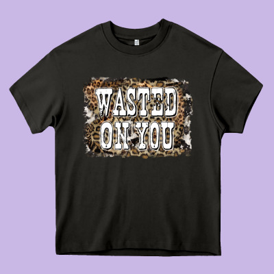 Western Wasted On You Background Heavy Core Tee Designed By Lillyallendesigns