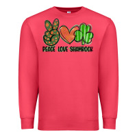 Cardinal peace love shamrock Premium Sweatshirt - FaDigitalArtStudio
