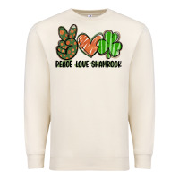 Sandshell peace love shamrock Premium Sweatshirt - FaDigitalArtStudio