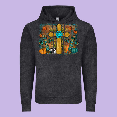 Fall Cross Vintage Hoodie Designed By Ranaportraitstore