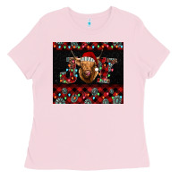 Bubblegum Pink highland cow joy christmas tumbler Ladies Tee - Jasminsmagicworld