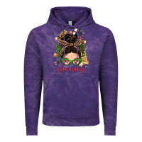 Cloud Purple Glamping Messy Bun With Glamping Camp Tent Bbs Vintage Hoodie - BundleAndBundleShop