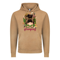 Vintage Camel Glamping Messy Bun With Glamping Camp Tent Bbs Vintage Hoodie - BundleAndBundleShop