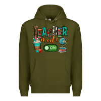 Army Green teacher mode on Premium Hoodie - OliviaCreatesArt