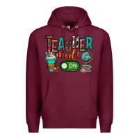 Burgundy teacher mode on Premium Hoodie - OliviaCreatesArt