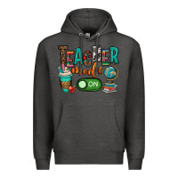 Charcoal Heather teacher mode on Premium Hoodie - OliviaCreatesArt