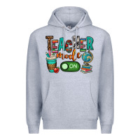 Heather Grey teacher mode on Premium Hoodie - OliviaCreatesArt