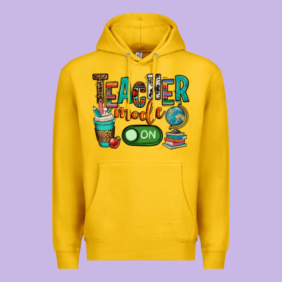 Teacher Mode On Premium Hoodie Designed By Oliviacreatesart