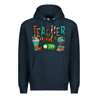 Navy teacher mode on Premium Hoodie - OliviaCreatesArt