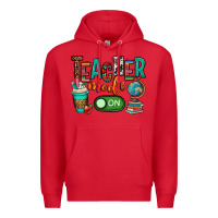 Red teacher mode on Premium Hoodie - OliviaCreatesArt