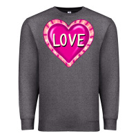 Charcoal Heather valentine's day hearts Premium Sweatshirt - FaDigitalArtStudio