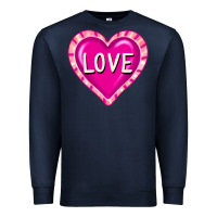 Navy valentine's day hearts Premium Sweatshirt - FaDigitalArtStudio