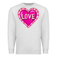 Oatmeal Heather valentine's day hearts Premium Sweatshirt - FaDigitalArtStudio