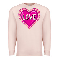 Pale Pink valentine's day hearts Premium Sweatshirt - FaDigitalArtStudio