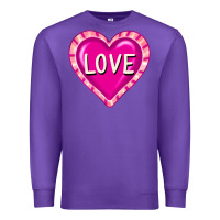 Purple valentine's day hearts Premium Sweatshirt - FaDigitalArtStudio