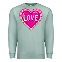 Seafoam valentine's day hearts Premium Sweatshirt - FaDigitalArtStudio