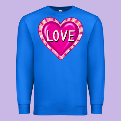 Valentine's Day Hearts Premium Sweatshirt Designed By Fadigitalartstudio
