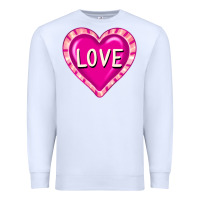 White valentine's day hearts Premium Sweatshirt - FaDigitalArtStudio