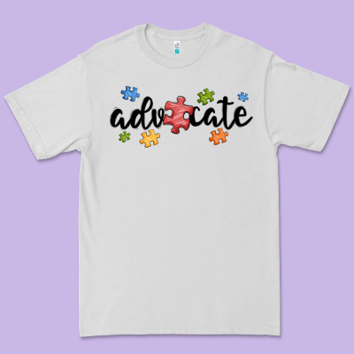 Advocate Autism Premium Tee Designed By Maliassmallbusiness