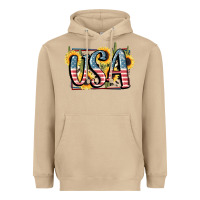 Mushroom USA 4th of July Heavyweight Hoodie - FaDigitalArtStudio