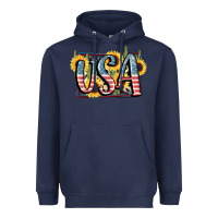 Navy USA 4th of July Heavyweight Hoodie - FaDigitalArtStudio